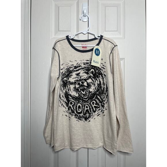NEW Hatley Bear Long Sleeve Shirt Velvet Roar Kids Size 8 - Picture 1 of 5
